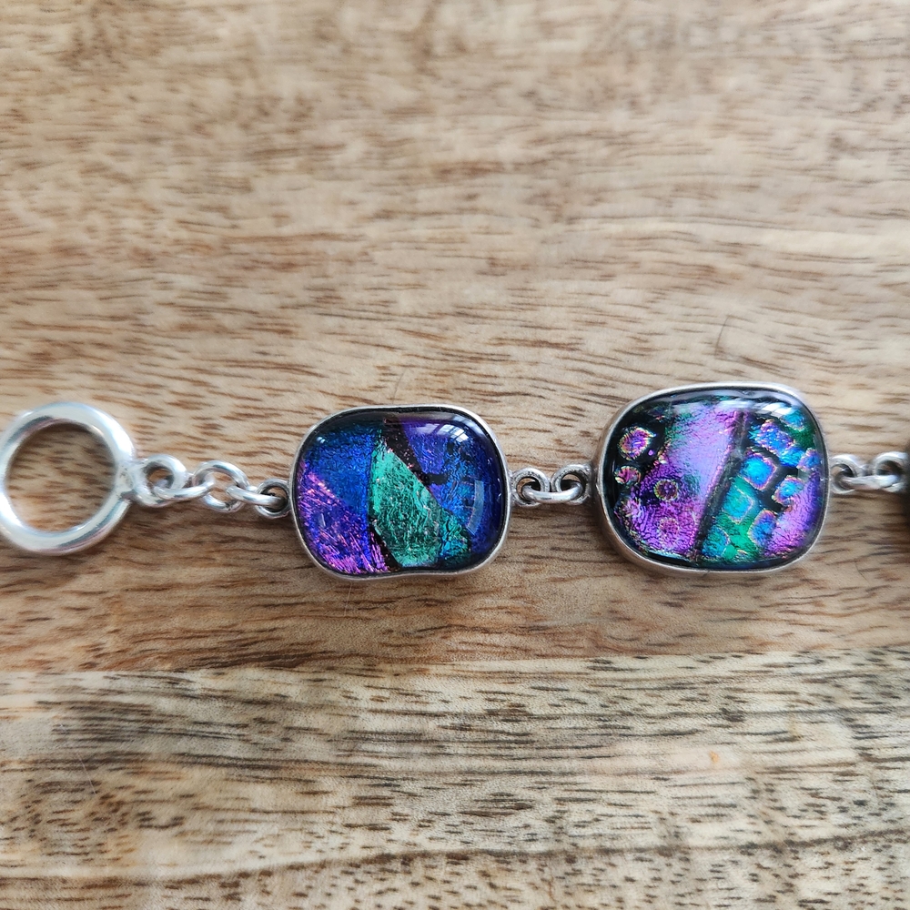 Vibrant Dichroic Glass Bracelet - Picture 5 of 11